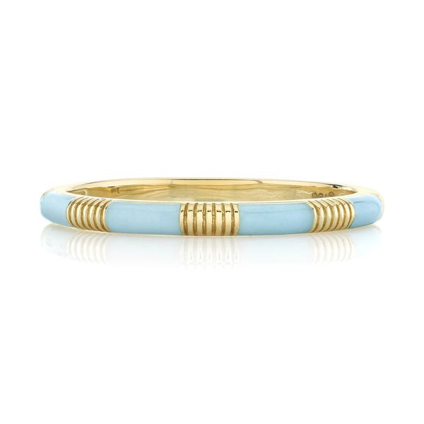 Light Blue Enamel Band with Strie Detail