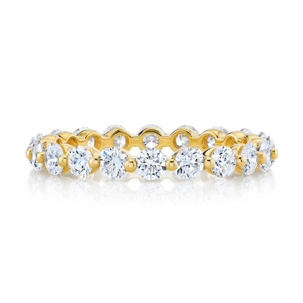 White Diamond Eternity Band With Prong Spacers